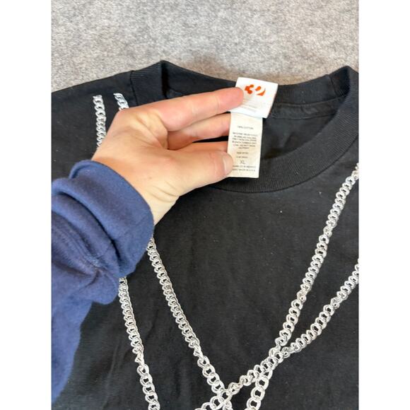 VTG Y2K ThirtyTwo Shirt Mens XL Black Chain Graphic Streetwear Hip Hop Grunge - Picture 7 of 8